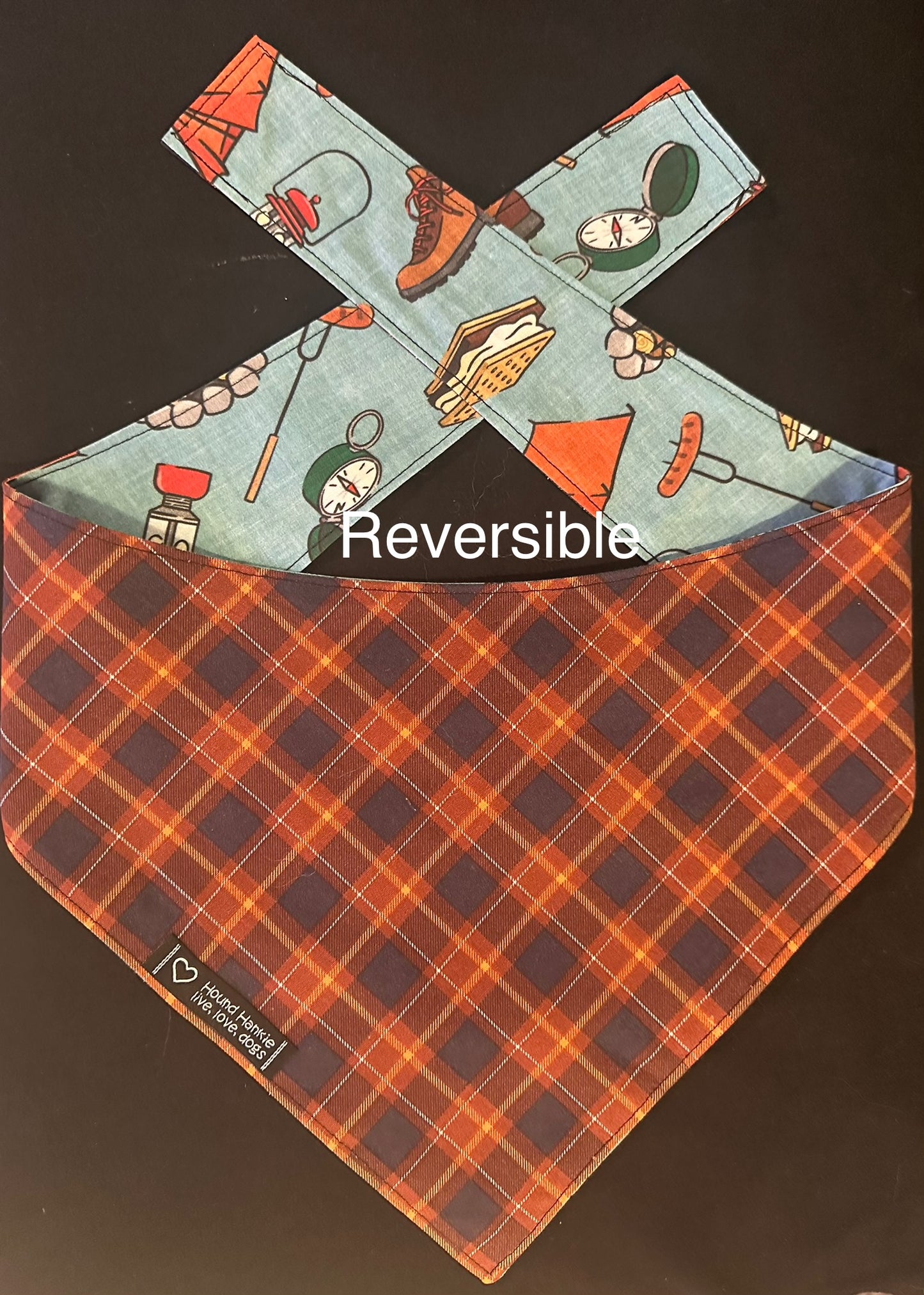 Love Camping Reversible Dog Bandana