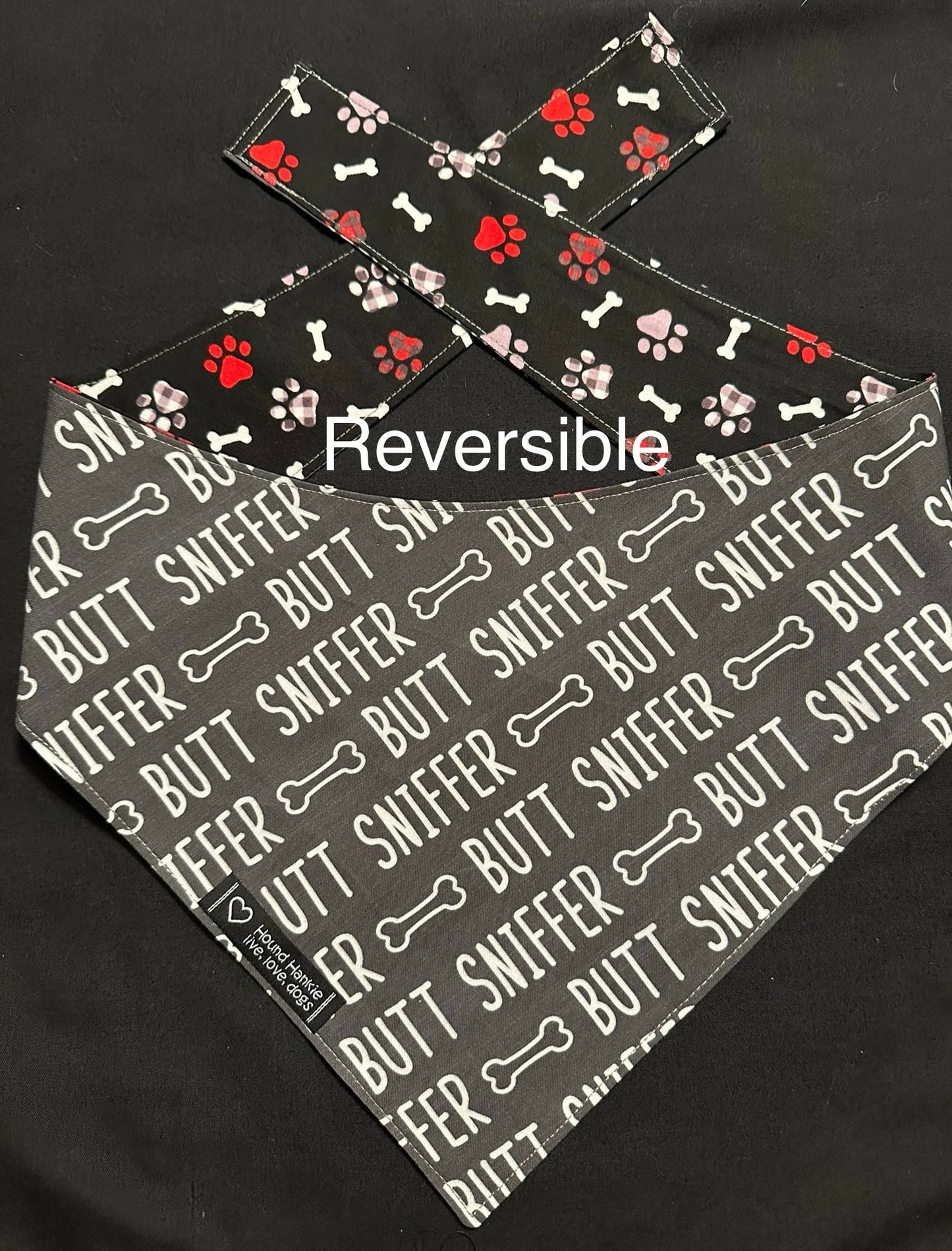 Butt Sniffer Reversible Dog Bandana