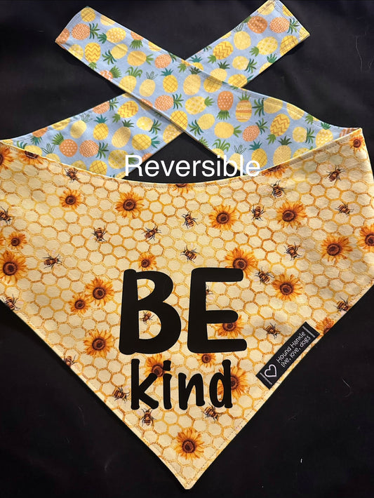 Be Kind! Sweet Hospitality Reversible Dog Bandana