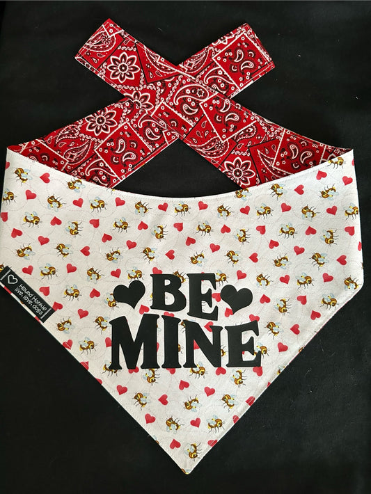 Be Mine Reversible Dog Bandana