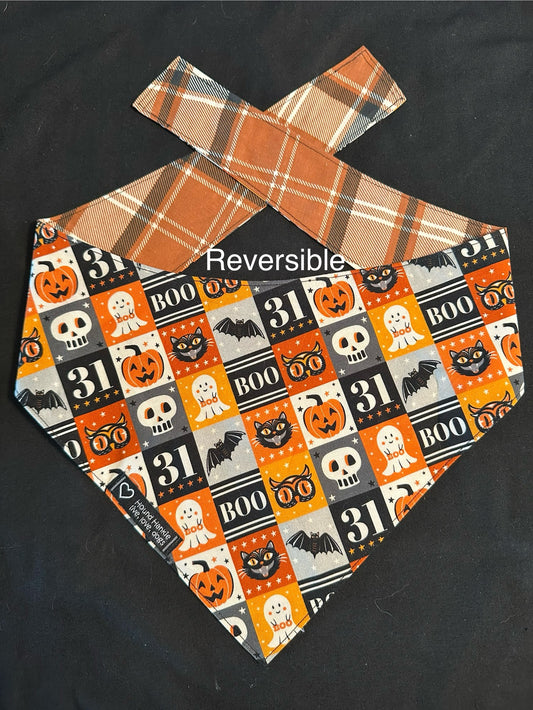 31 BOO! Reversible Dog Bandana