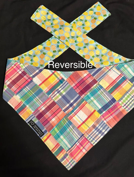 Pining for Plaid Reversible Dog Bandana