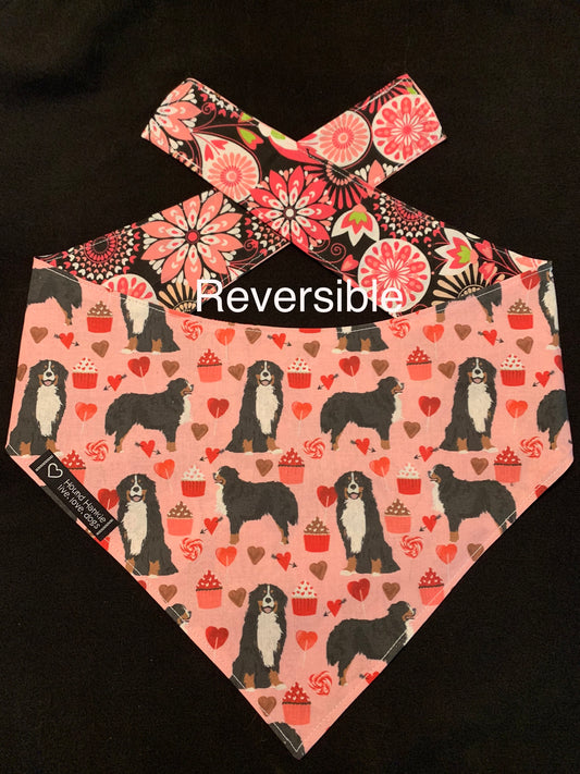 Berner Love Reversible Dog Bandana