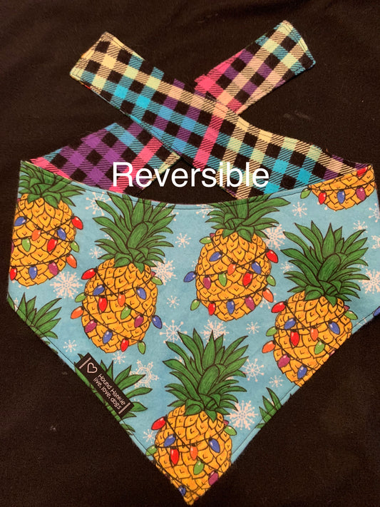 Mele Kalikimaka Reversible Dog Bandana
