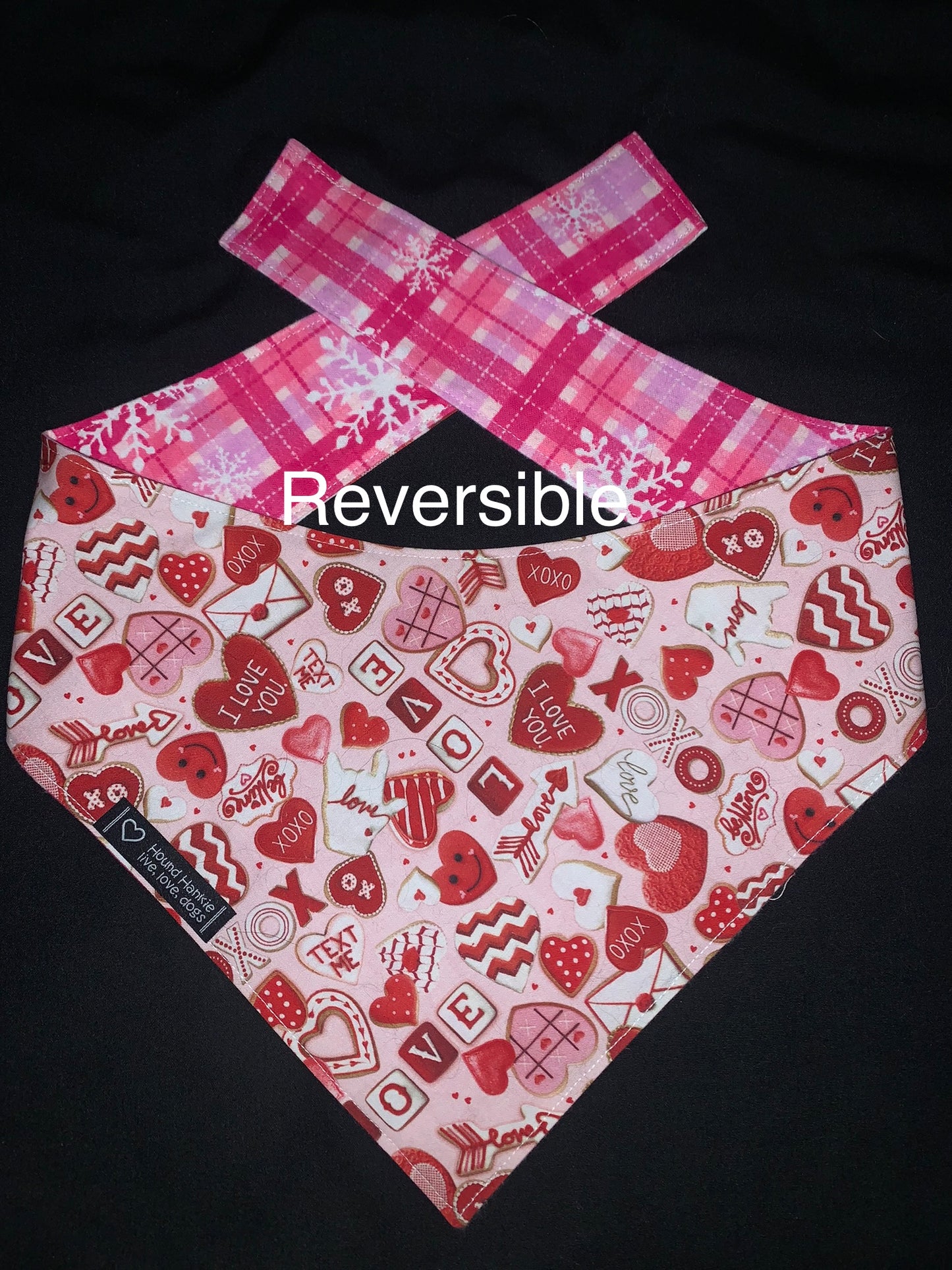 Love Letters Reversible Dog Bandana