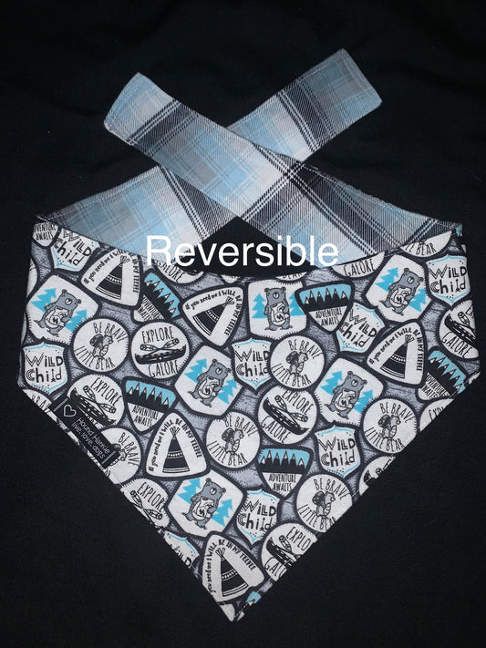 Be Brave Wild Child Reversible Dog Bandana