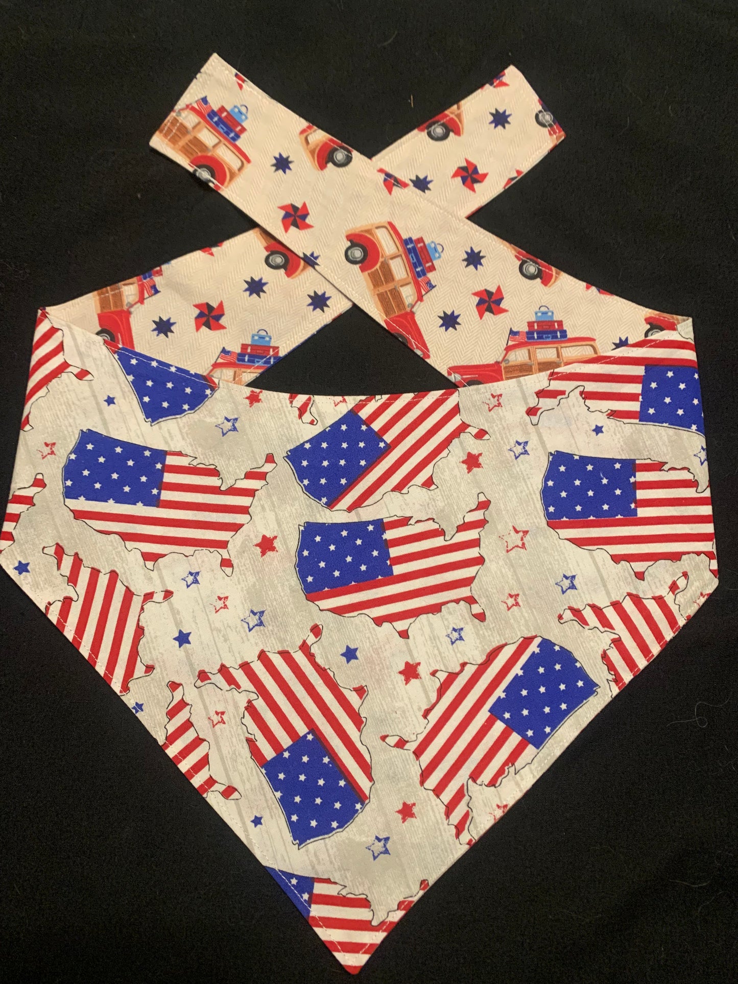 All American Road Trip Reversible Dog Bandana