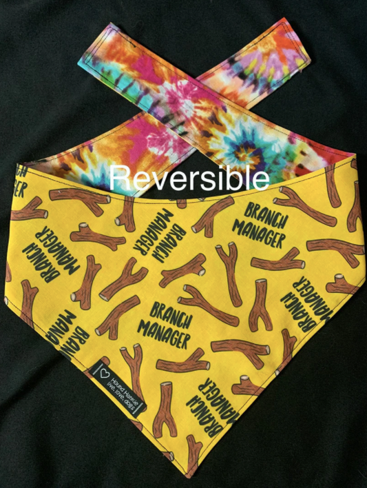 Branch Manager Reversible Dog Bandana