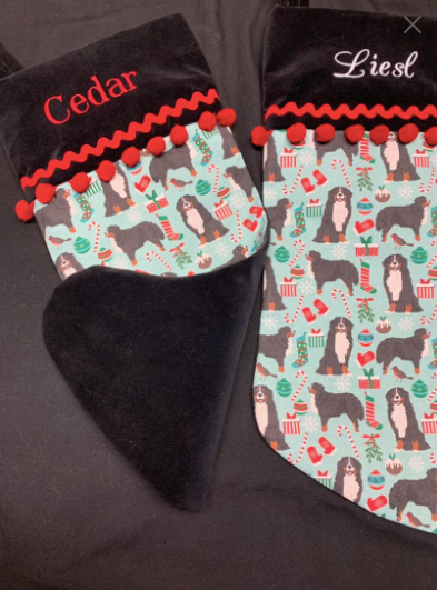 Bernese Mountain Dog Christmas Stocking Personalized