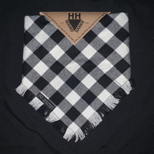 Tuxedo Fringed Dog Bandana