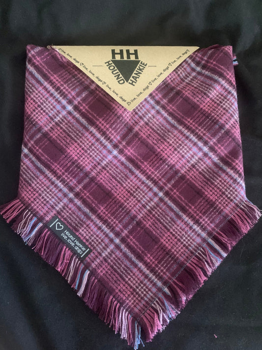 Purple Rain Fringed Dog Bandana