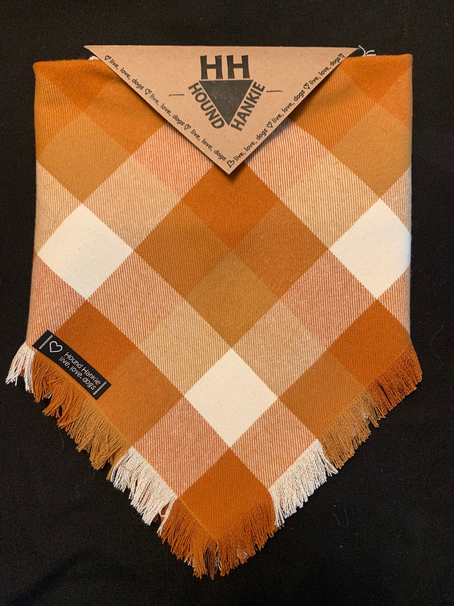 Golden Harvest Fringed Dog Bandana