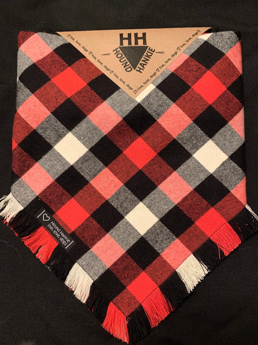 Lumberjack Fringed Dog Bandana