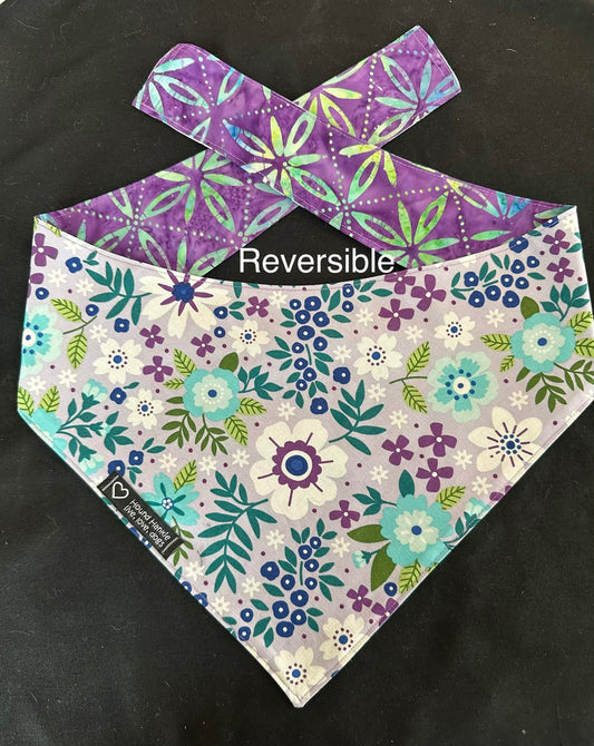 Purple Please Reversible Dog Bandana
