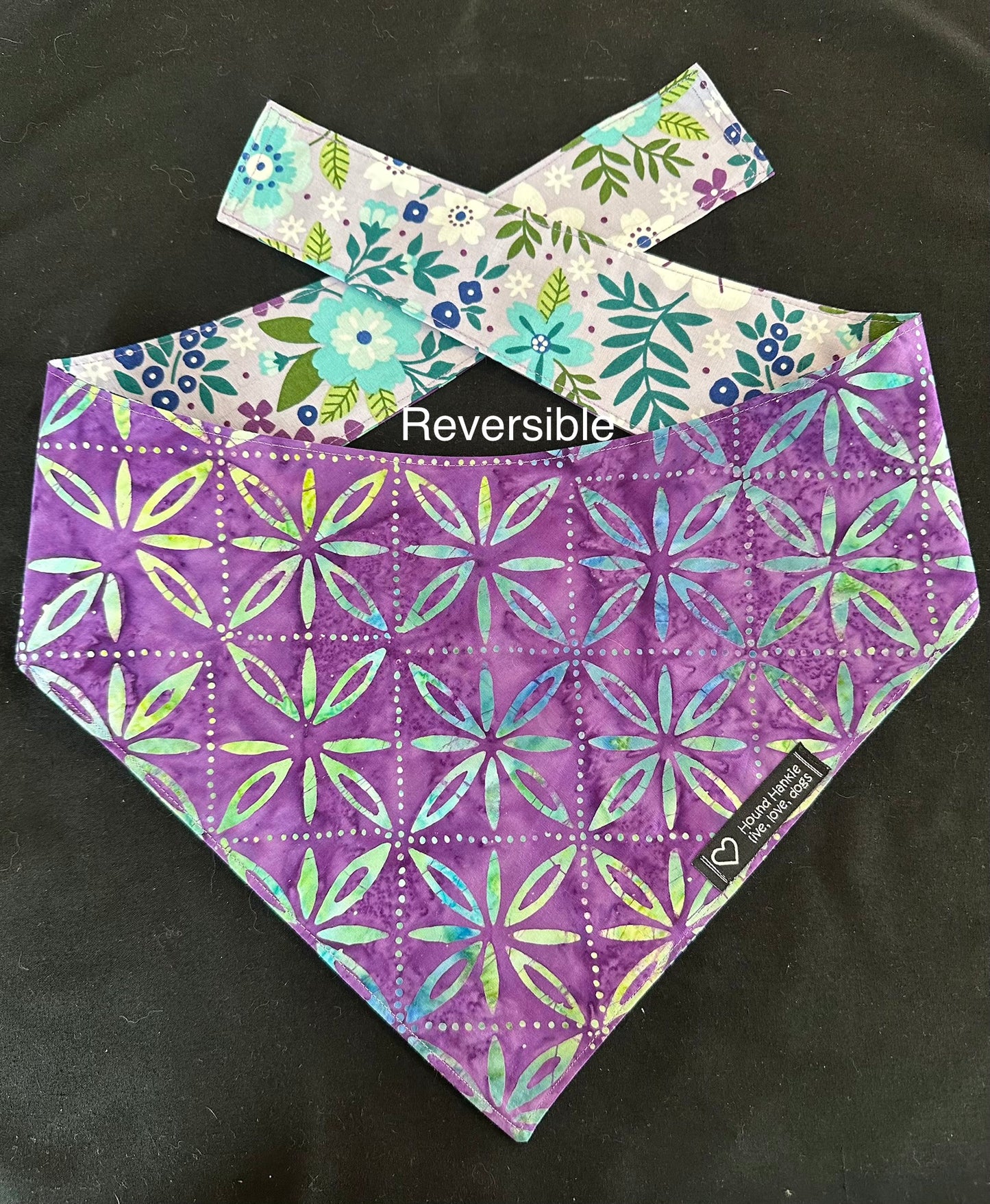 Purple Please Reversible Dog Bandana