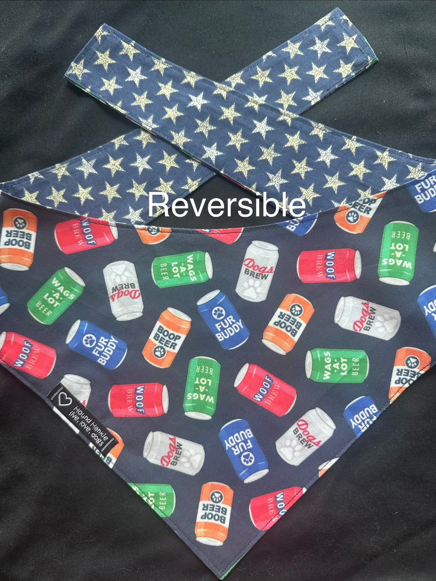 Pup Beer Reversible Dog Bandana