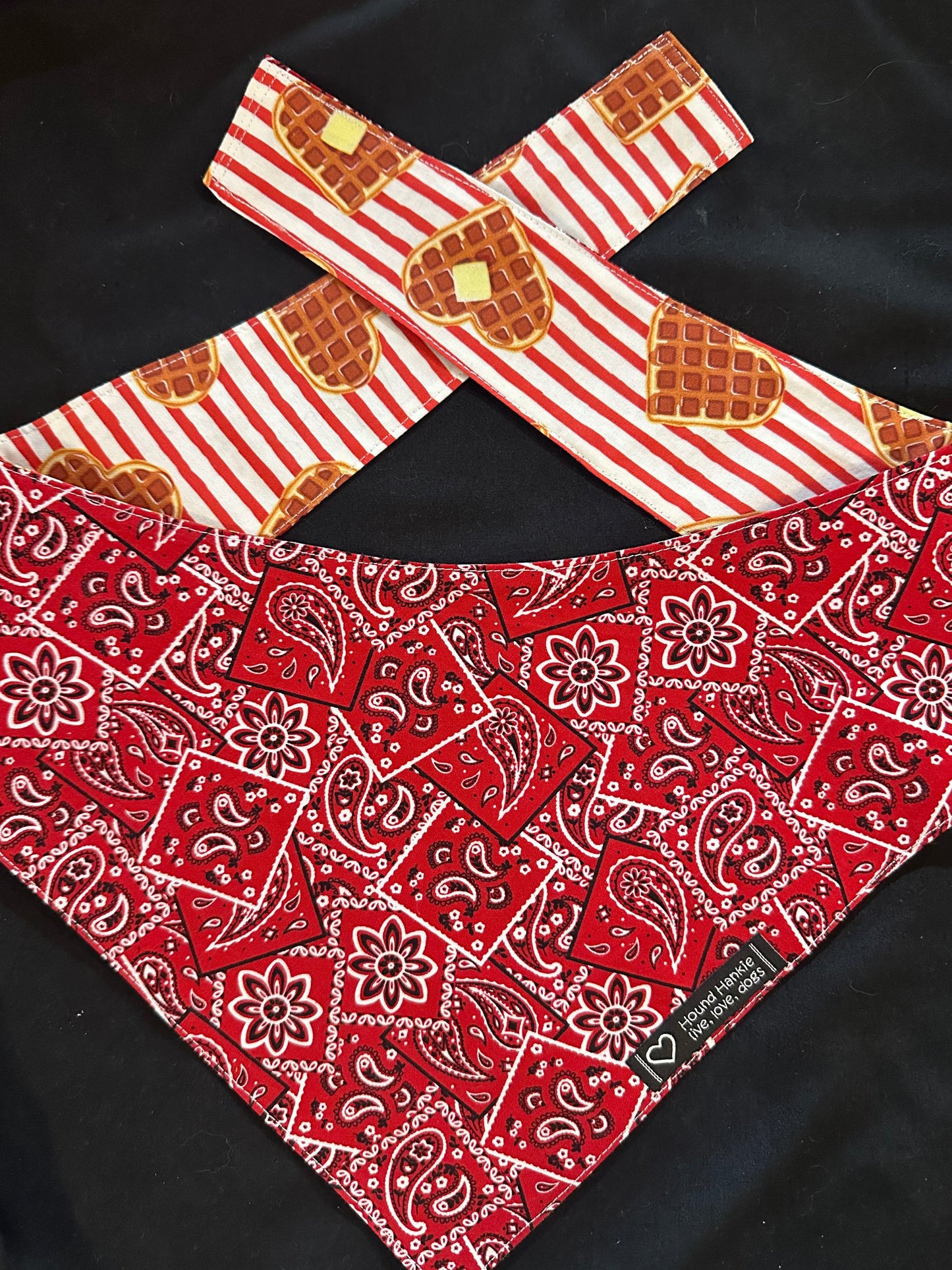 Waffle Love Reversible Dog Bandana