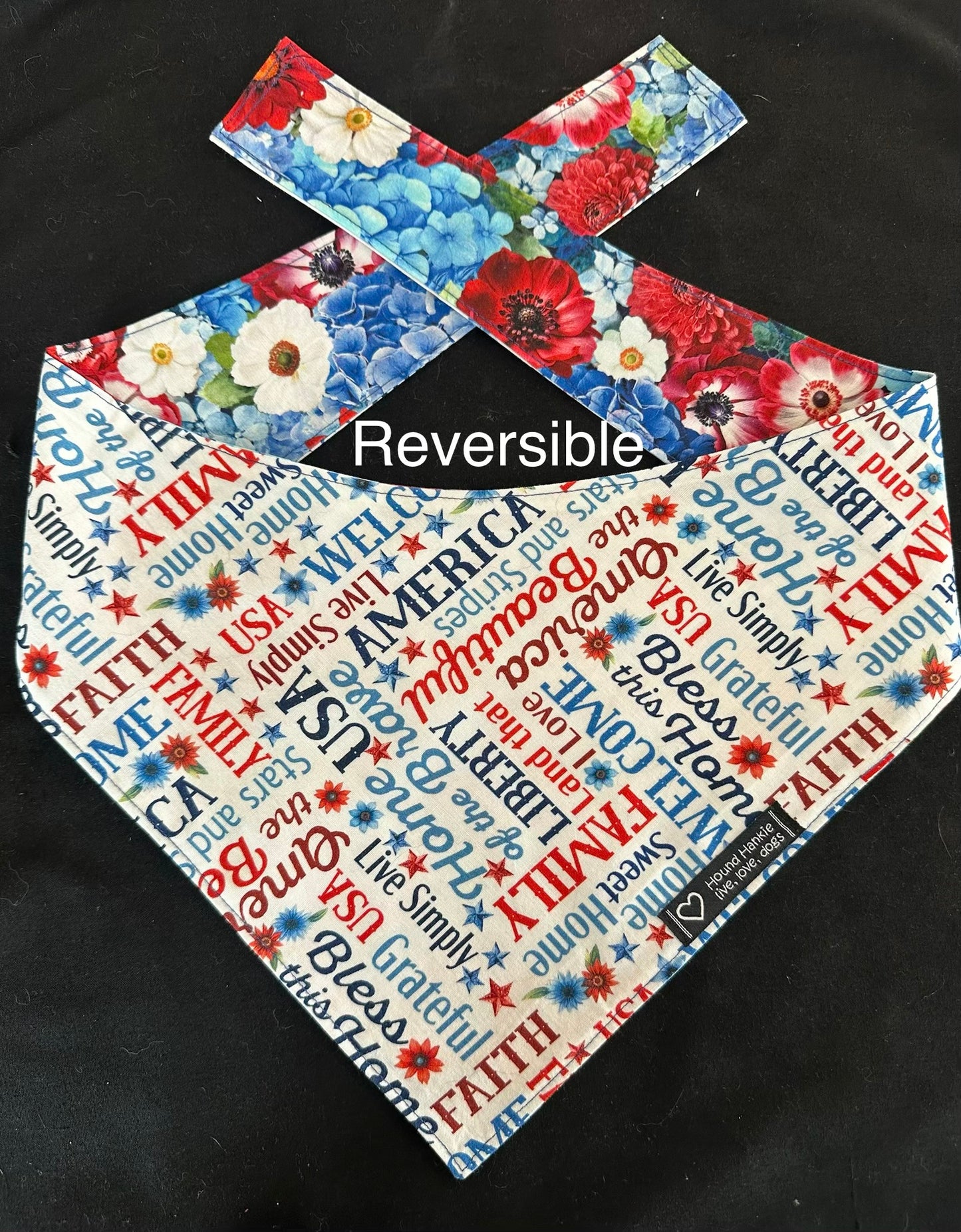 Red, White & Blue Reversible Hound Hankie
