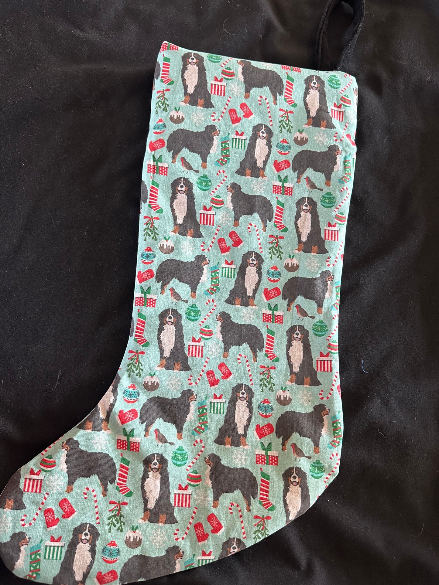 Bernese Mountain Dog Christmas Stocking Personalized