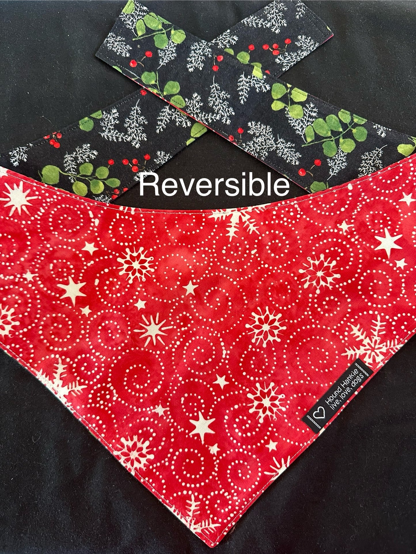 Meet Me Under the Mistletoe Reversible Dog Bandana