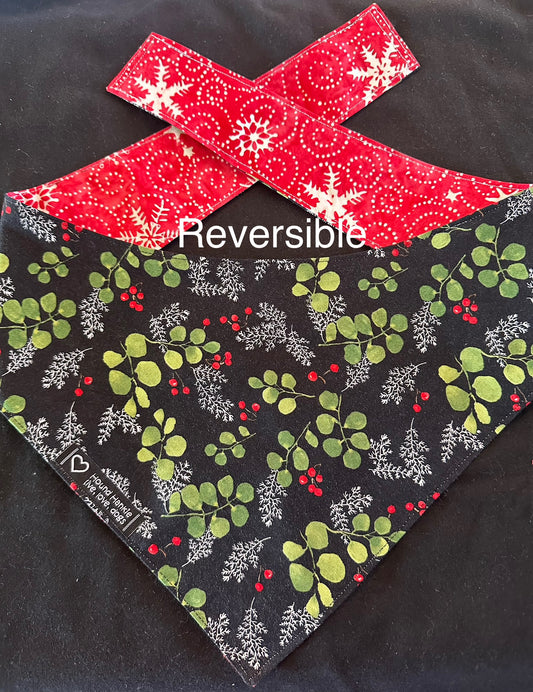 Meet Me Under the Mistletoe Reversible Dog Bandana