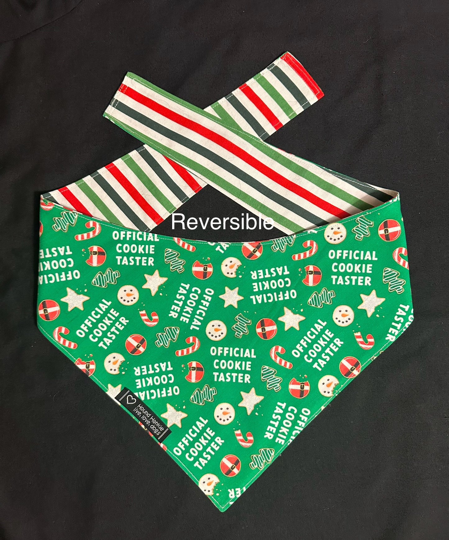 Official Cookie Taster Reversible Dog Bandana