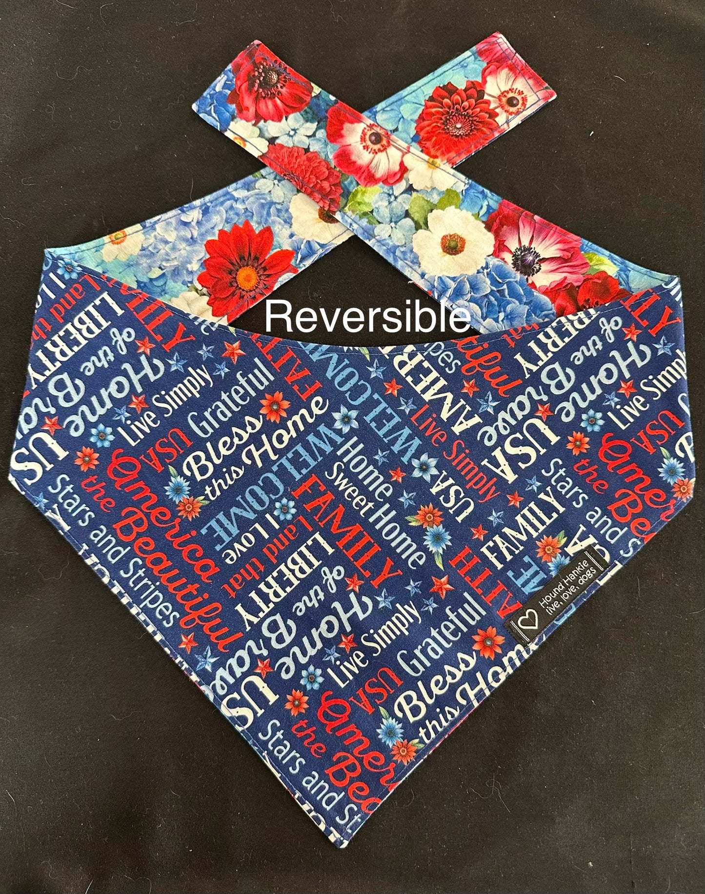 Red, White & Blue Reversible Hound Hankie
