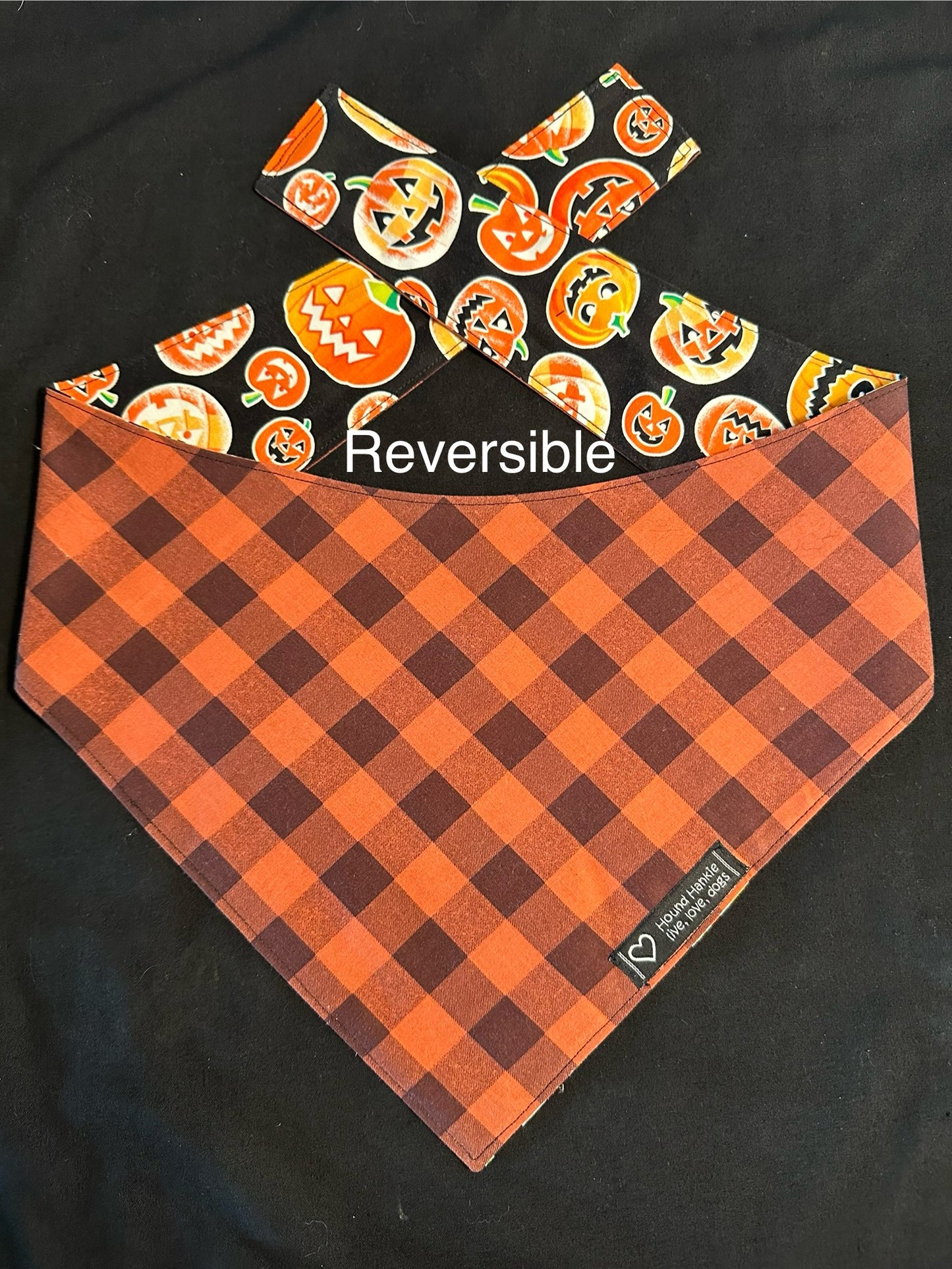 Jack O’ Lantern Reversible Dog Bandana