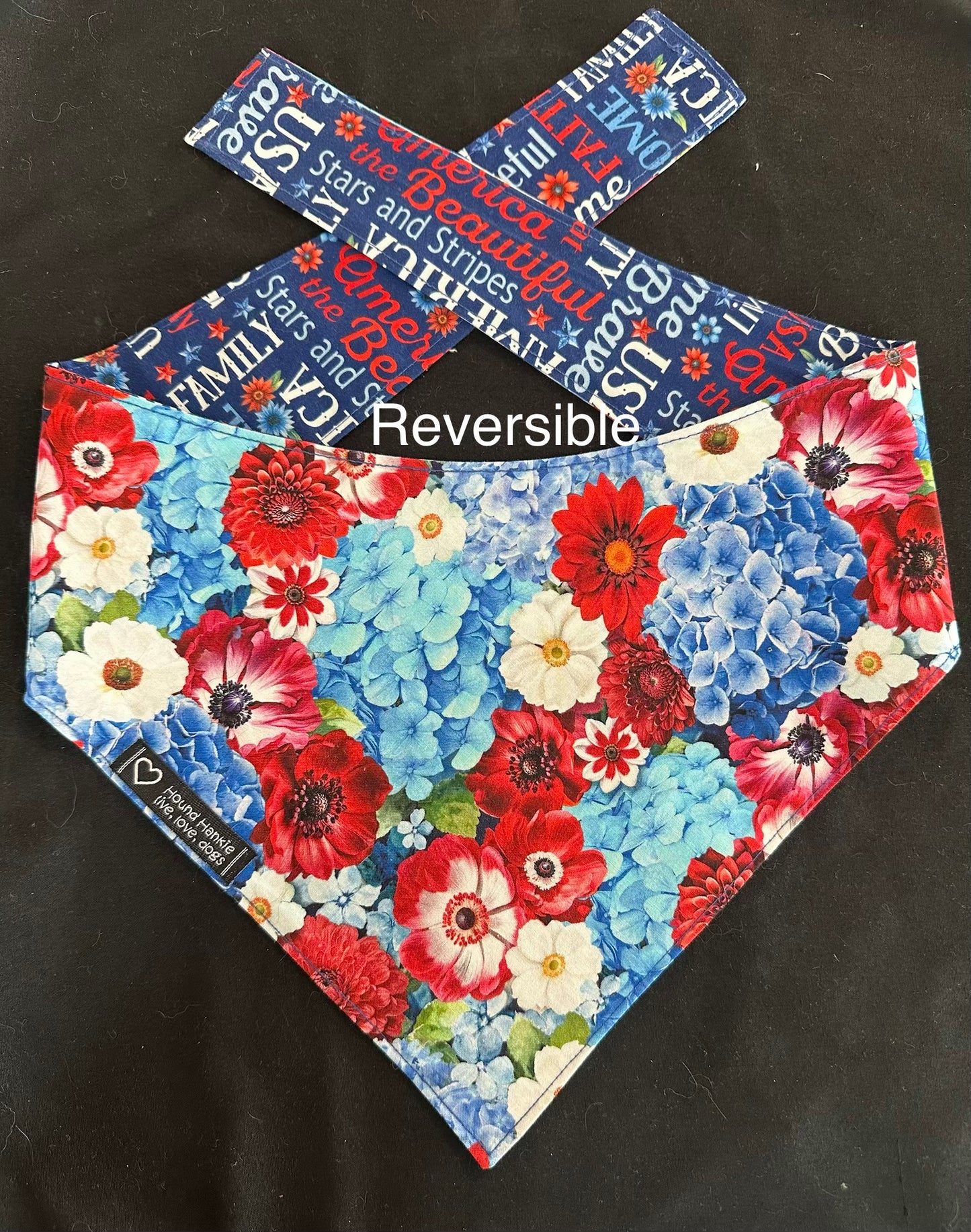 Red, White & Blue Reversible Hound Hankie