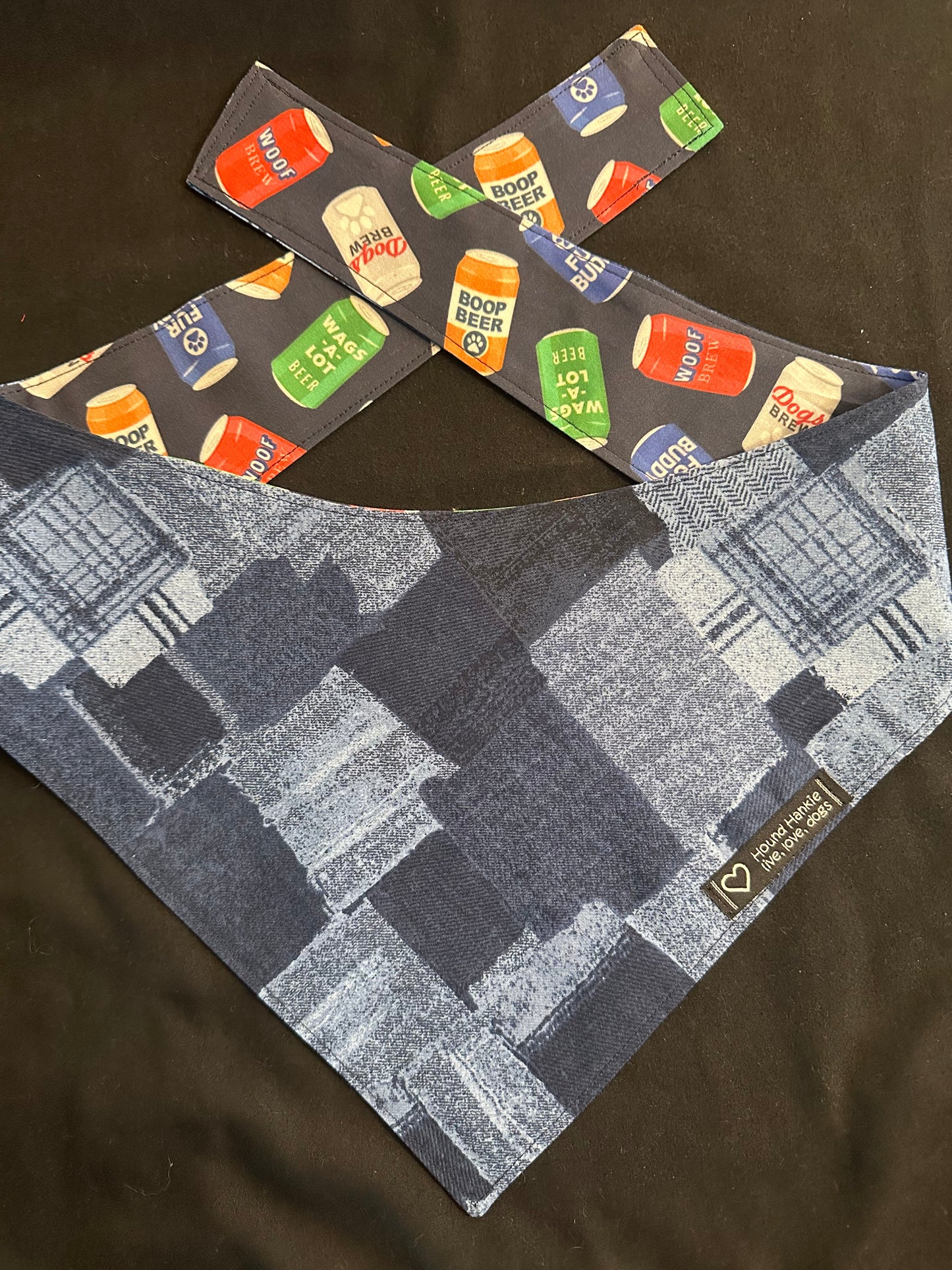 Pup Beer Reversible Dog Bandana