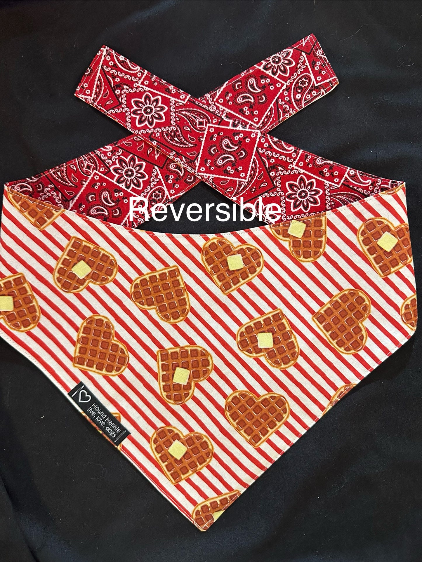 Waffle Love Reversible Dog Bandana