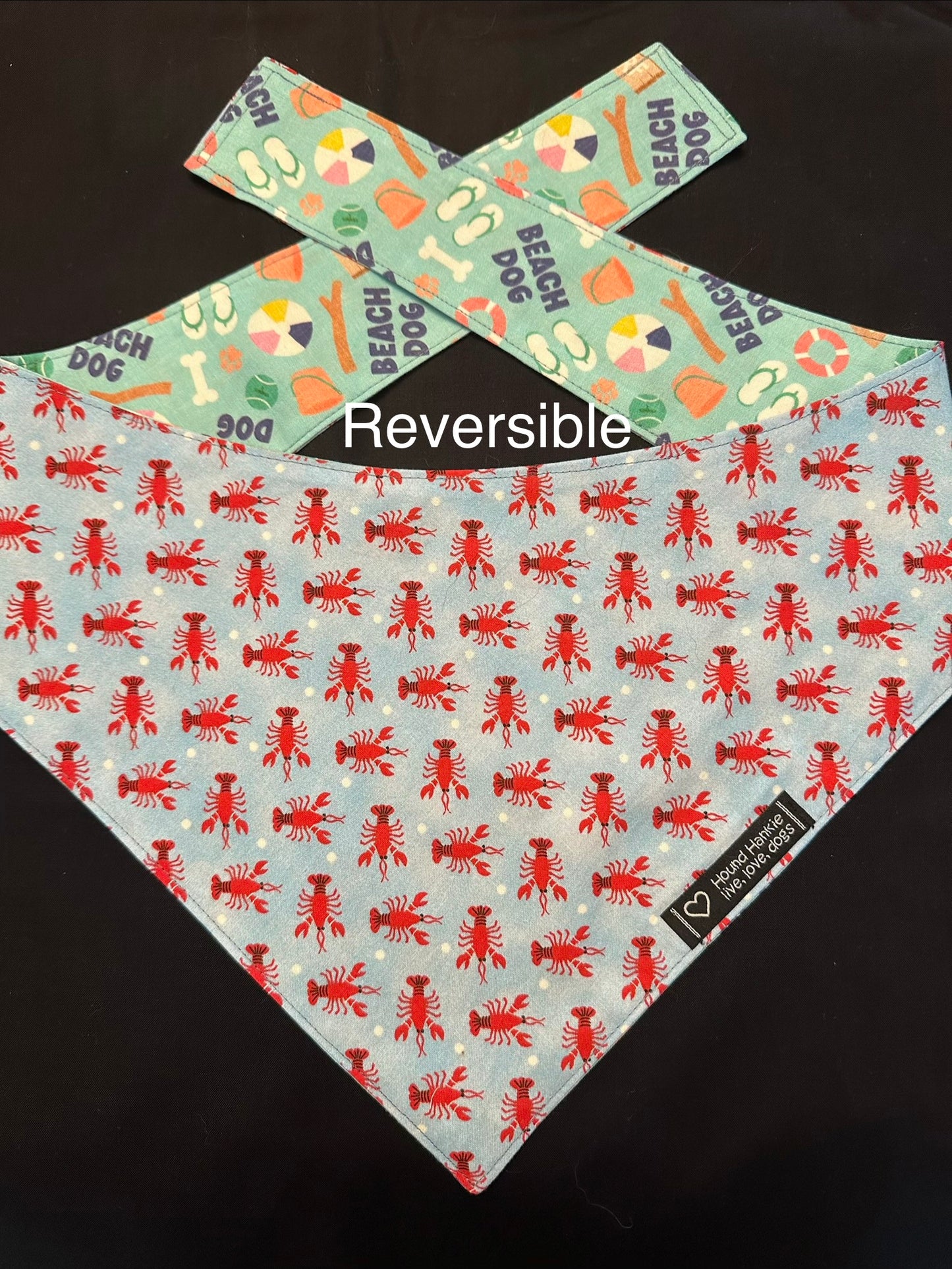 Beach Dog Reversible Dog Bandana