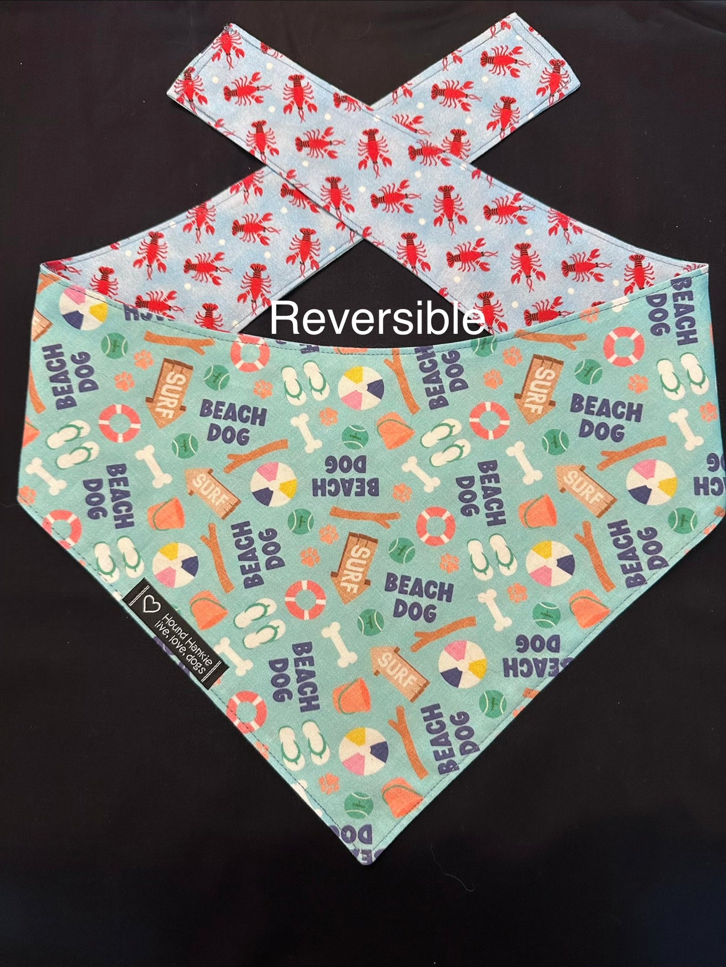 Beach Dog Reversible Dog Bandana