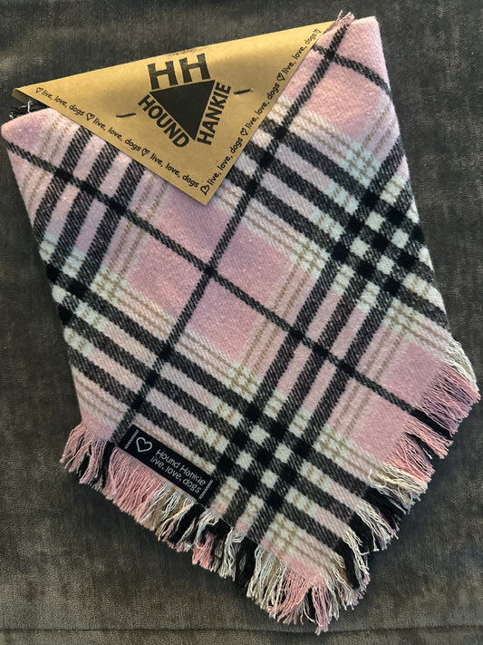 Pretty in Pink Fringed Dog Bandana