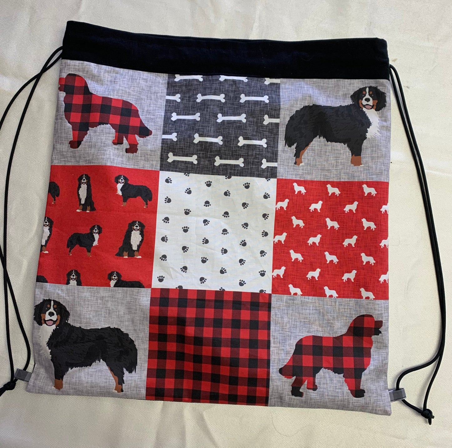 Bernese Mountain Dog Drawstring Backpack