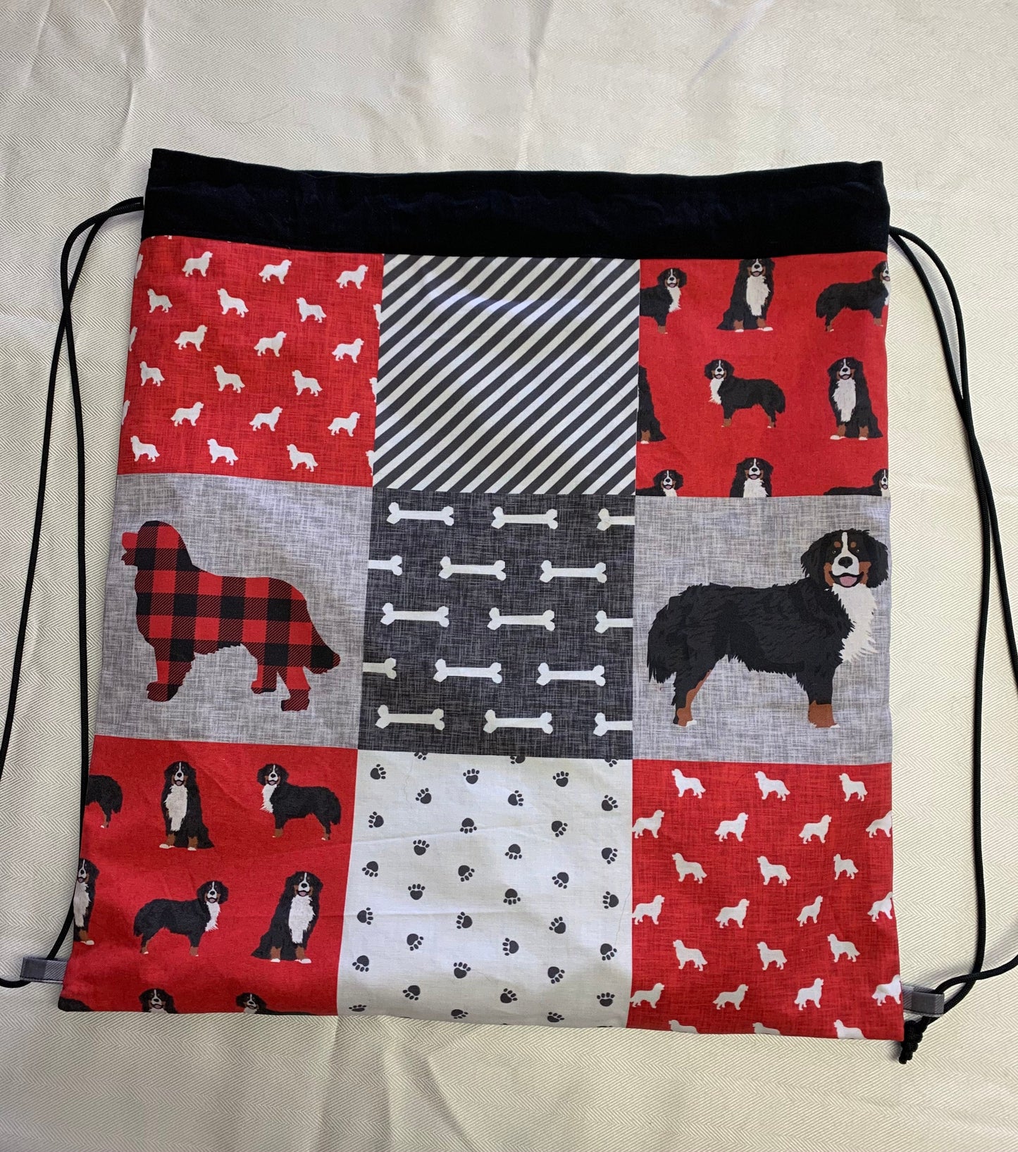 Bernese Mountain Dog Drawstring Backpack