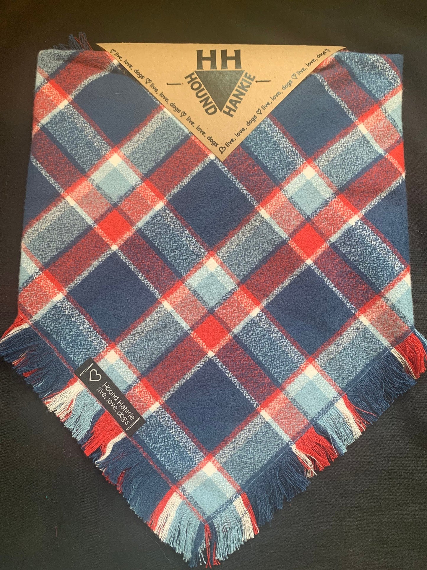 All American Fringed Dog Bandana